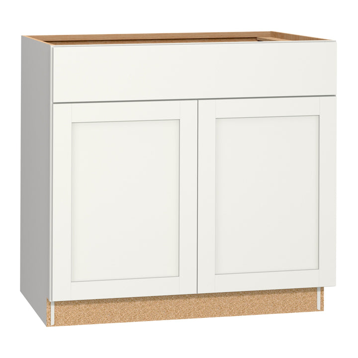 Diamond NOW Arcadia 36-in W x 35-in H x 23.75-in D TrueColor White Sink Base Stock Cabinet