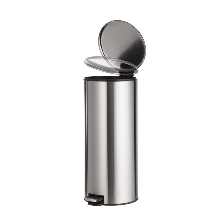 Style Selections 30-Liter Stainless Steel Steel Commercial Trash Can with Lid