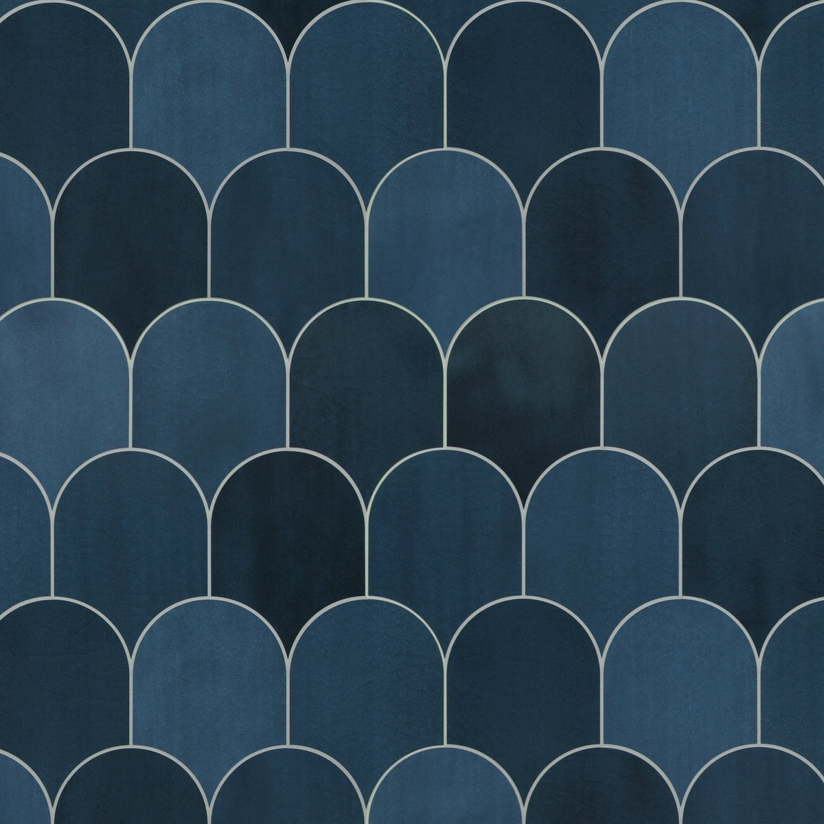 SUNWINGS Fan Blue Mixed 10-in x 11-in Matte Composite Marble look Scale Peel and stick Mosaic Wall Tile product image