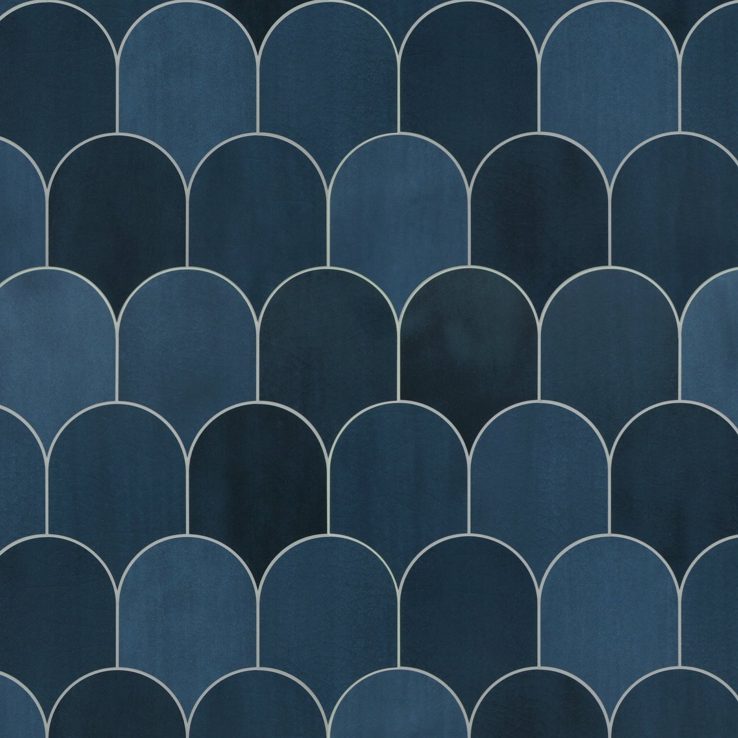 SUNWINGS Fan Blue Mixed 10-in x 11-in Matte Composite Marble look Scale Peel and stick Mosaic Wall Tile product image