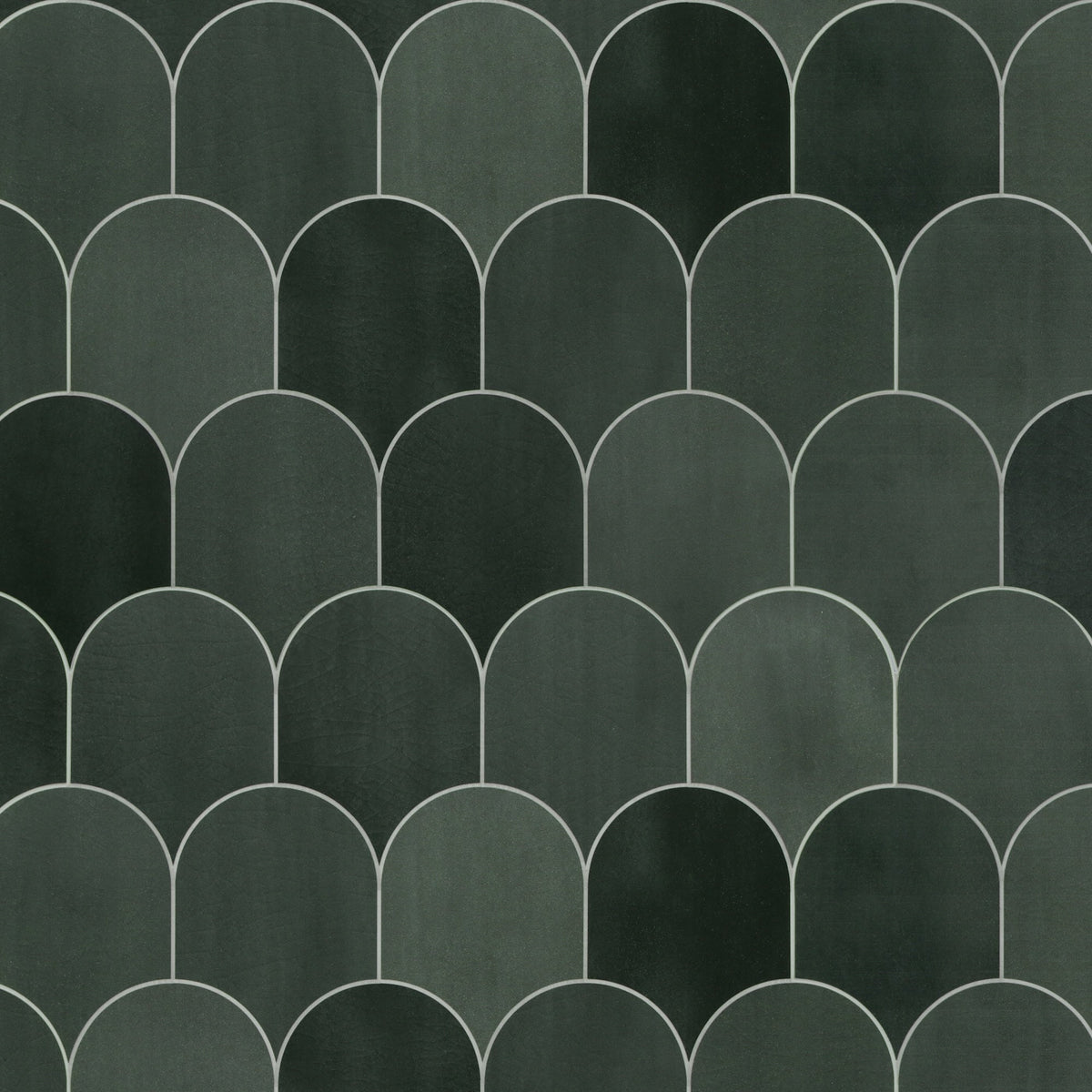 SUNWINGS Fan Green Mixed 10-in x 11-in Matte Composite Marble look Scale Peel and stick Mosaic Wall Tile product image