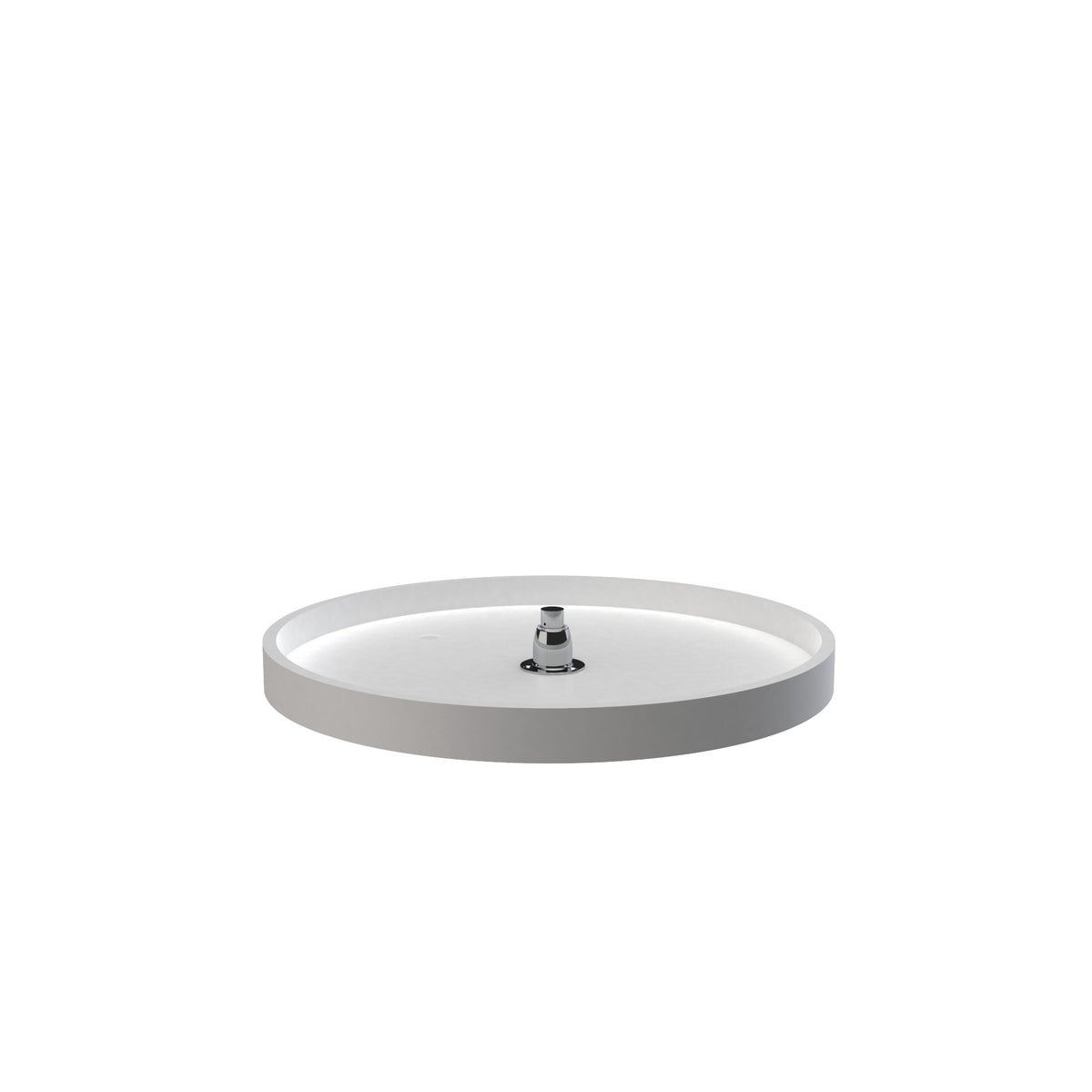 Rev-A-Shelf 24-in White Polymer Full-Circle Lazy Susan with Bottom Mount