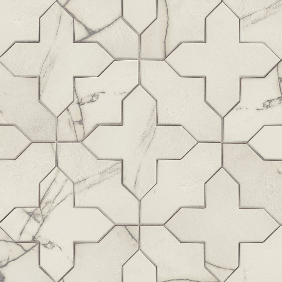 Affinity Tile Istanbul Squire Shield Day with Day Cross 6-in x 8-in Multi-finish Porcelain Marble look Multi-shaped Floor and Wall Tile product image
