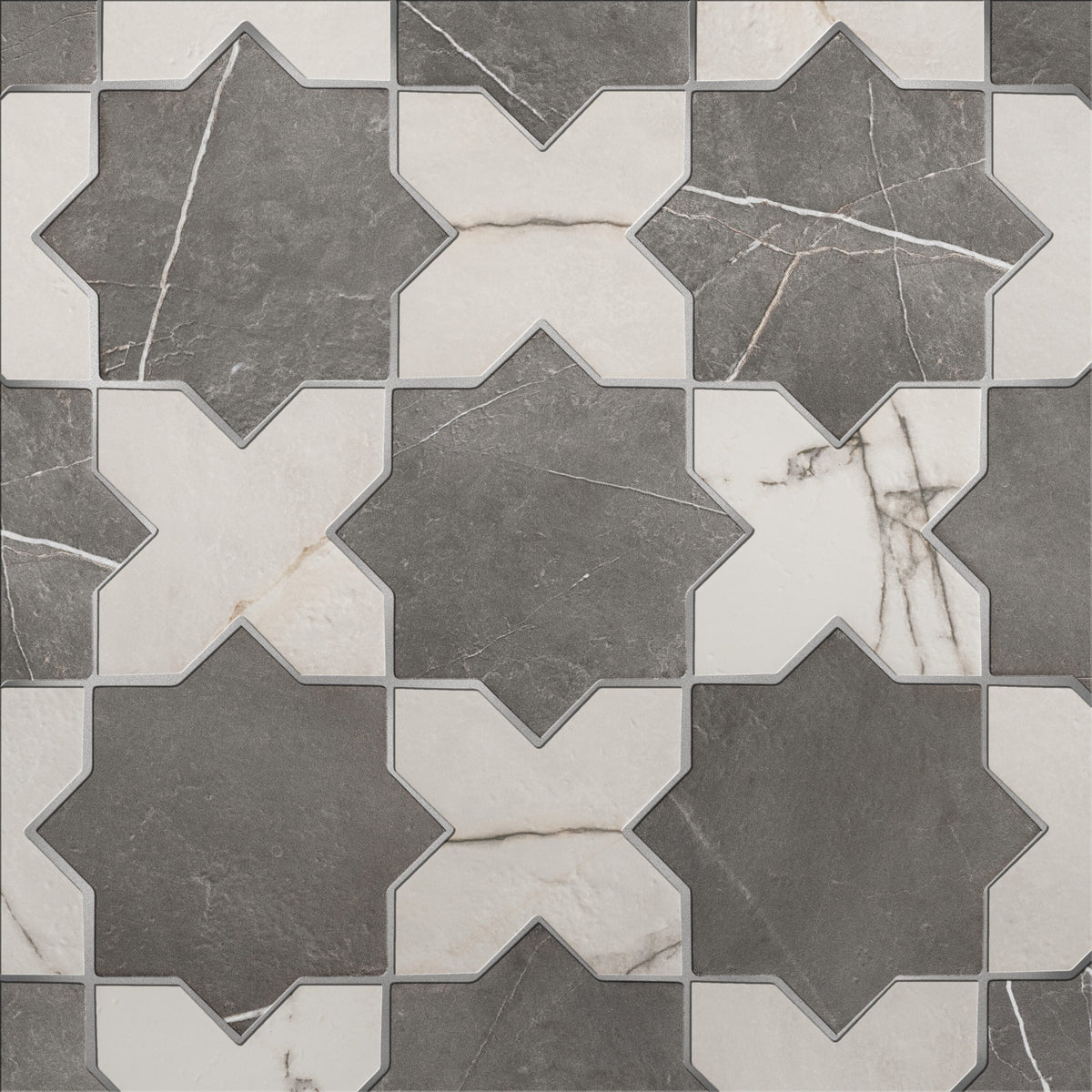 Affinity Tile Istanbul Star Night with Day Cross 6-in x 12-in Multi-finish Porcelain Marble look Multi-shaped Floor and Wall Tile product image