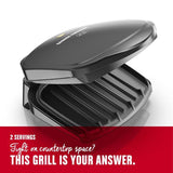 2-Serving Classic Plate Electric Indoor Grill and Panini Press