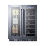 Summit Appliance 21-Bottle Capacity Dual Zone Cooling Built-In/Freestanding Wine Chiller