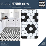 FloorPops Black 12-in x 12-in Water Resistant Peel and Stick Vinyl Tile Flooring (20-sq ft)