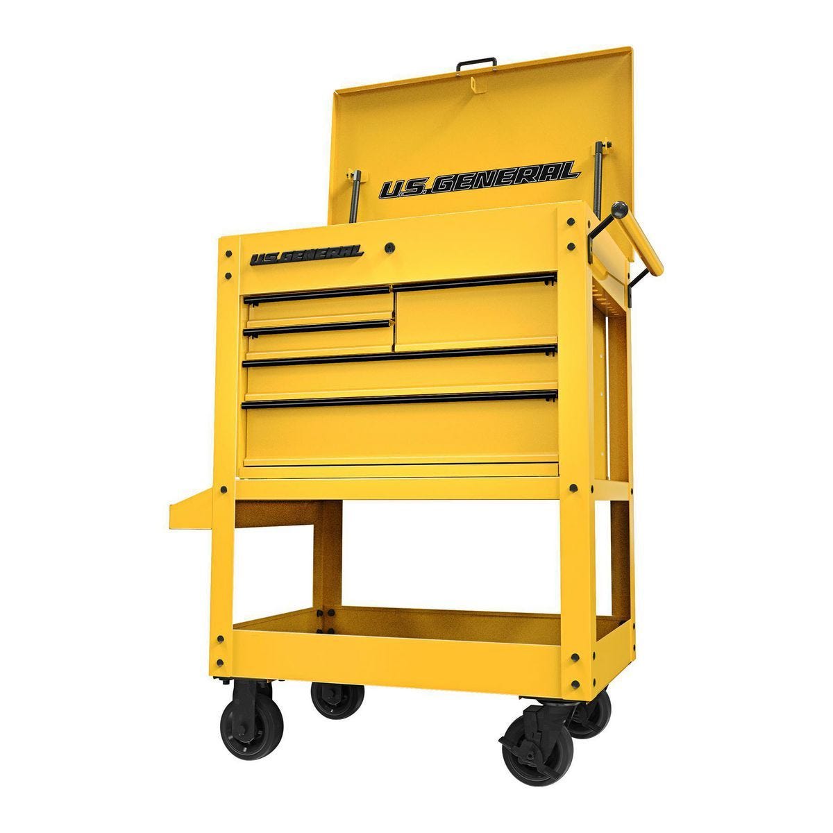 U.S. General 30 in. 5-Drawer Mechanic's Cart – Yellow