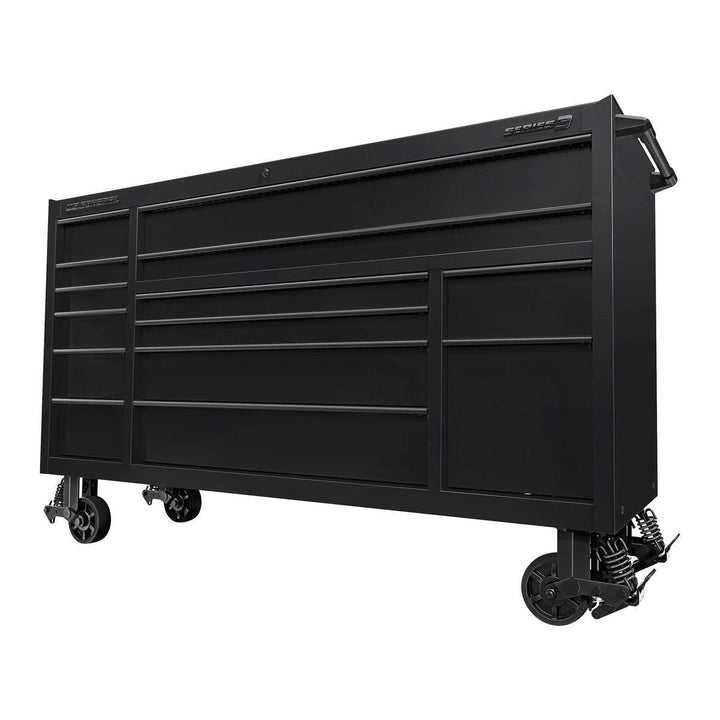 U.S. GENERAL 72 in. x 22 in. Triple-Bank Roll Cab, Series 3, Black