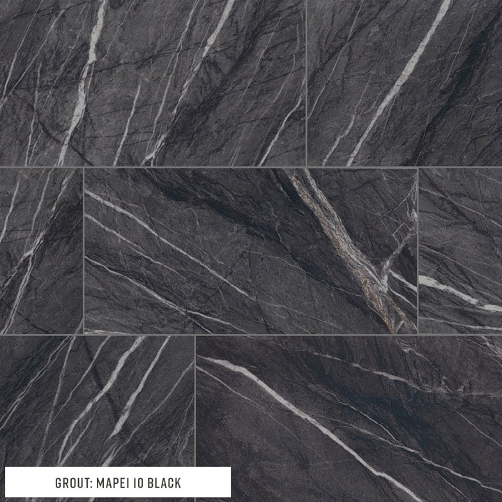 STAINMASTER Emperor Ash 12-in x 24-in Matte Porcelain Marble look Floor and Wall Tile product image