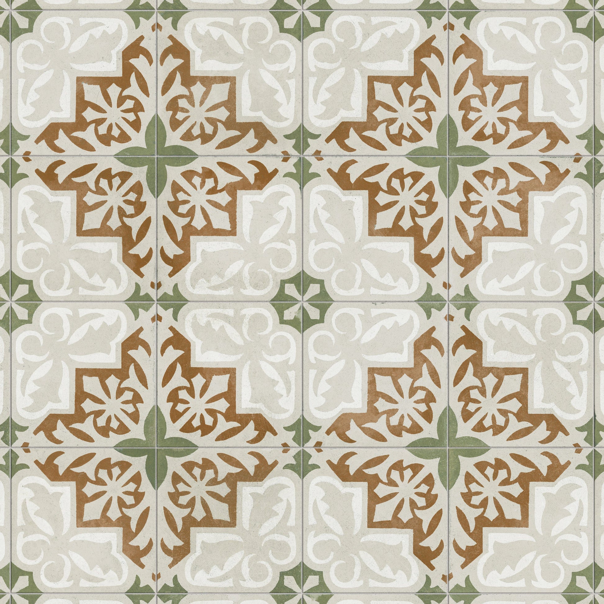 Affinity Tile Kings Paname Bastille 18-in x 18-in Multi-finish Ceramic Encaustic Floor and Wall Tile product image