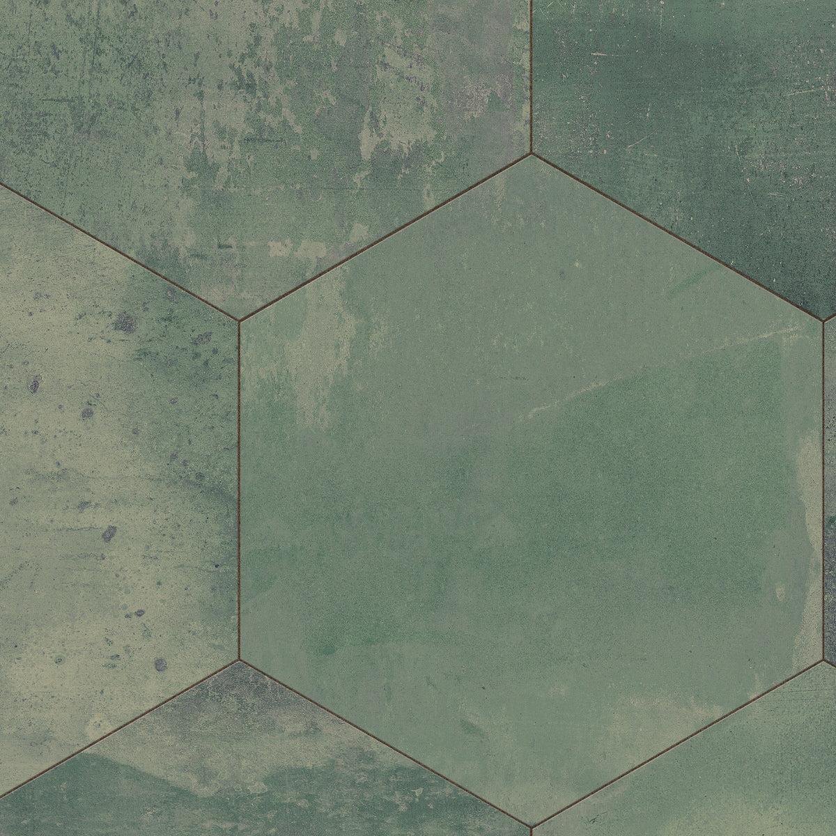 Affinity Tile Argillos Hex Aquamarine 21-in x 24-in Matte Porcelain Cement look Hexagon Floor and Wall Tile product image