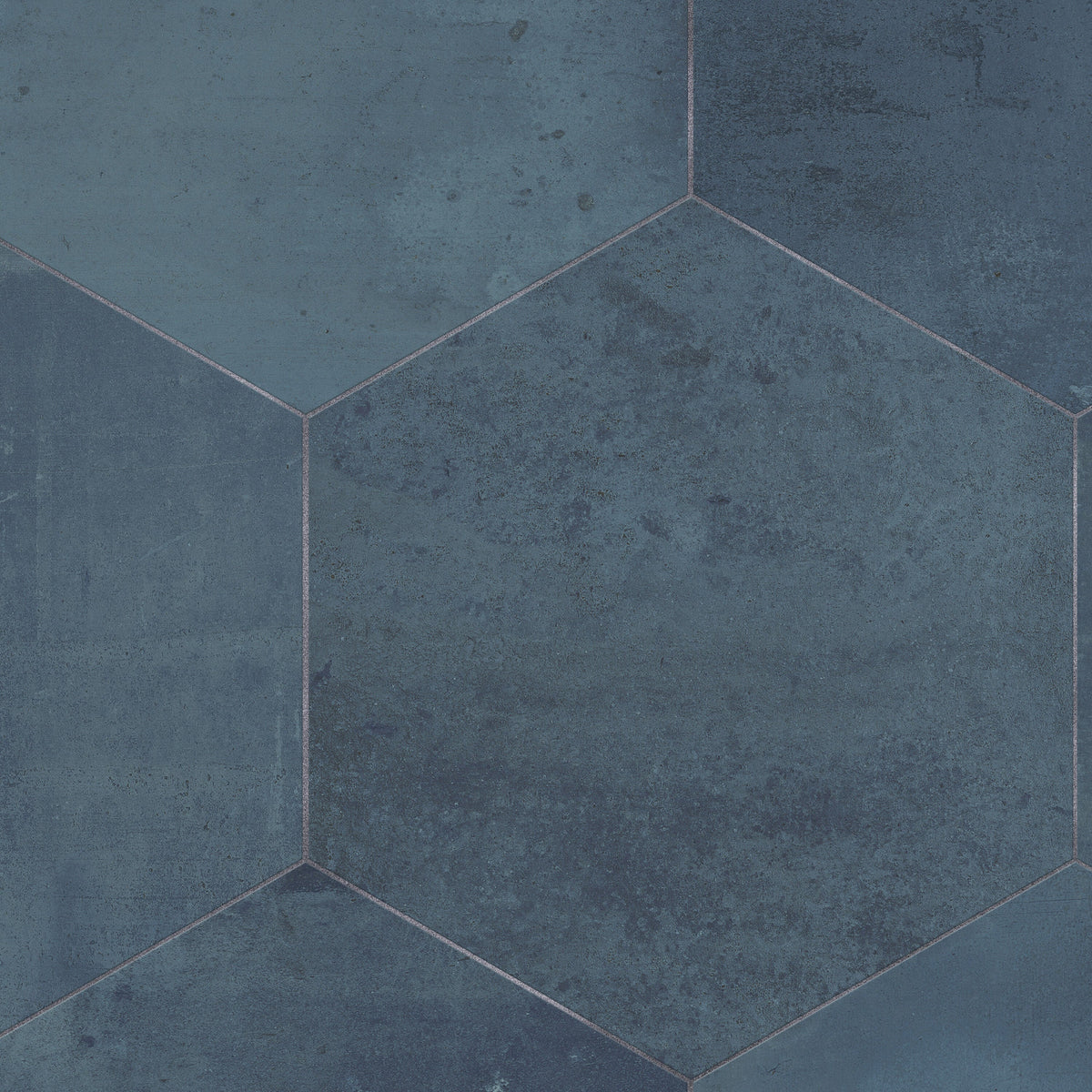 Affinity Tile Argillos Hex Deep Blue 21-in x 24-in Matte Porcelain Cement look Hexagon Floor and Wall Tile product image