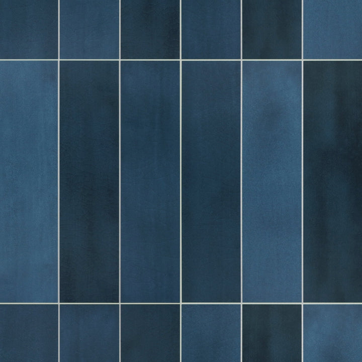 SUNWINGS Blue Mixed 9-in x 9-in Matte Composite Handcrafted look Peel and stick Mosaic Wall Tile product image