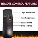 Savona 59 in. Electric Fireplace Heater TV Stand in Cherry with Enhanced Log Display and Remote - Super Arbor