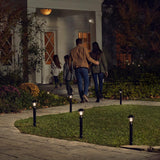 White Smart Lighting Motion Activated Outdoor Integrated LED Spot Light Battery 2-Pack with Smart Lighting Bridge White - Super Arbor