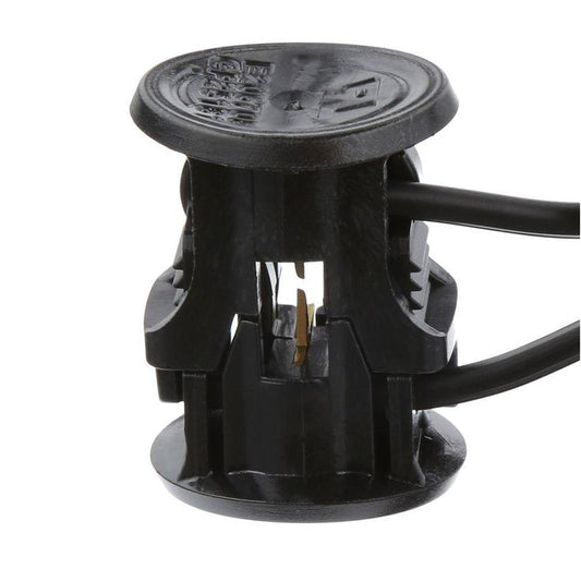 Low-Voltage Black Outdoor Integrated LED Half Brick Deck or Step Light