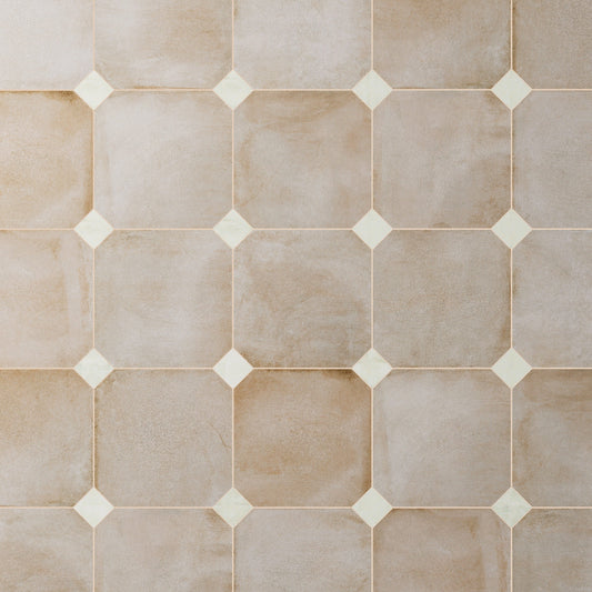 Affinity Tile Laverton Octagon Arena with Taco Nieve 8-in x 8-in Matte Porcelain Cement look Multi-shaped Floor and Wall Tile product image