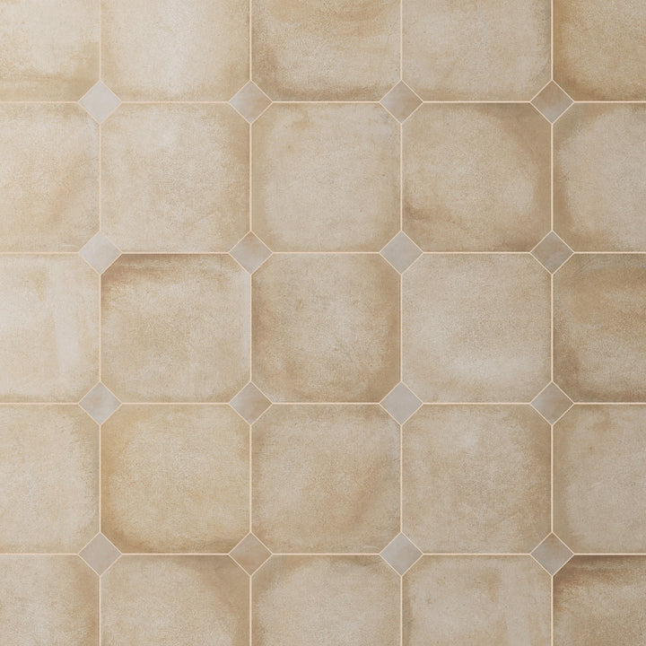 Affinity Tile Laverton Octagon Beige with Taco Arena 8-in x 8-in Matte Porcelain Cement look Multi-shaped Floor and Wall Tile product image