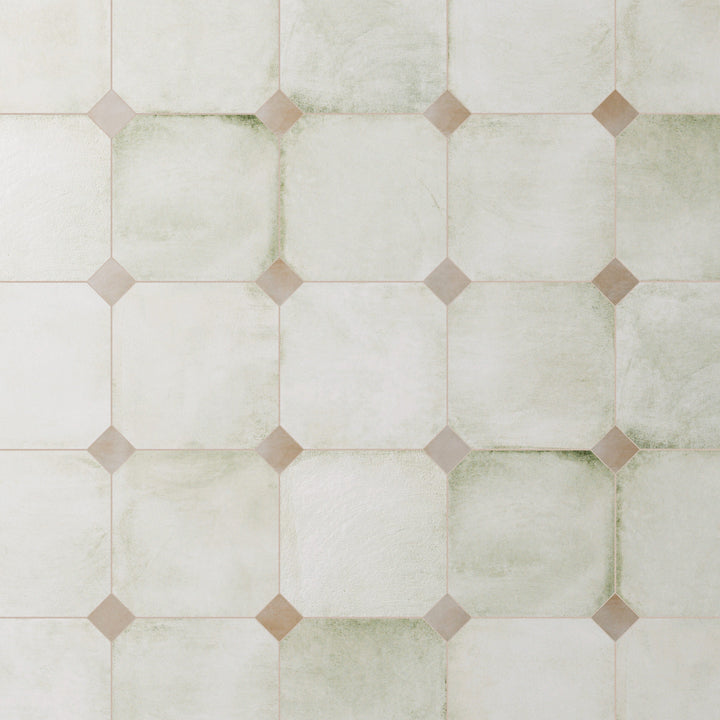 Affinity Tile Laverton Octagon Nieve with Taco Arena 8-in x 8-in Matte Porcelain Cement look Multi-shaped Floor and Wall Tile product image