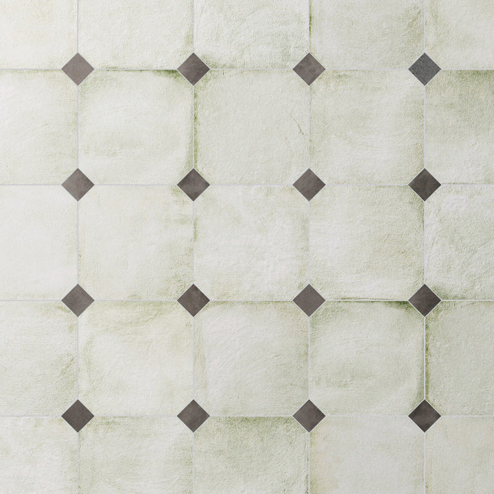 Affinity Tile Laverton Octagon Nieve with Taco Grafito 8-in x 8-in Matte Porcelain Cement look Multi-shaped Floor and Wall Tile product image
