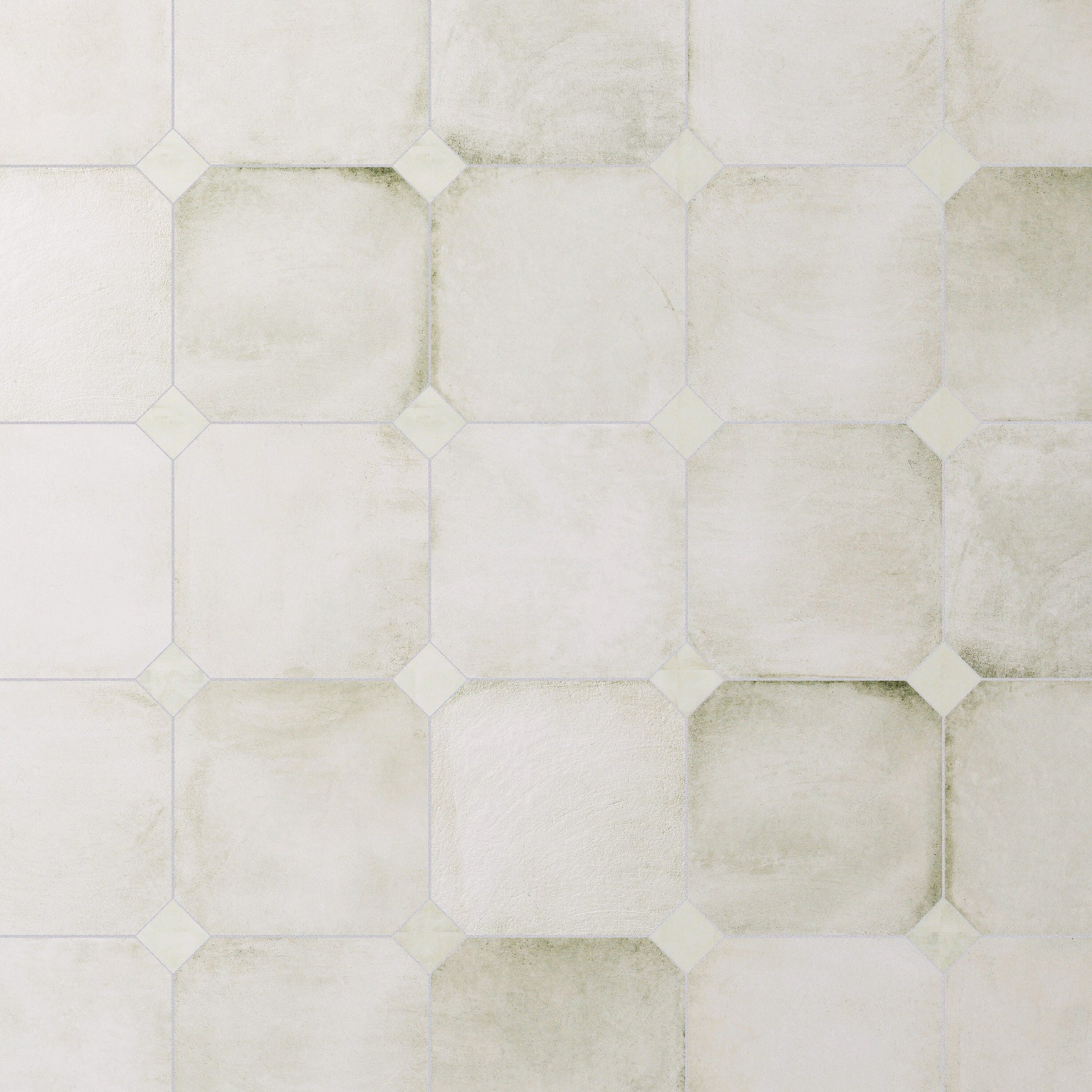 Affinity Tile Laverton Octagon Nieve with Taco Nieve 8-in x 8-in Matte Porcelain Cement look Multi-shaped Floor and Wall Tile product image