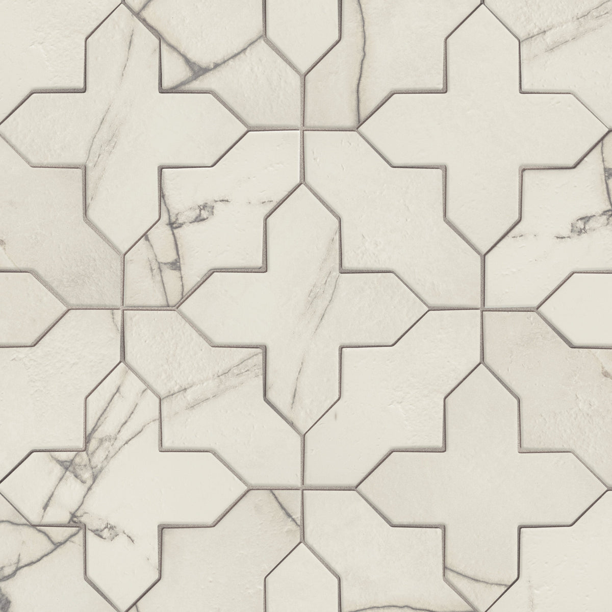 Affinity Tile Istanbul Templar Shield Day with Day Cross 8-in x 8-in Multi-finish Porcelain Marble look Multi-shaped Floor and Wall Tile product image