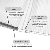 AmeriLux International MultiLite 3-ft x 8-ft Ribbed Clear Polycarbonate Roof Panel, 6mm Multiwall
