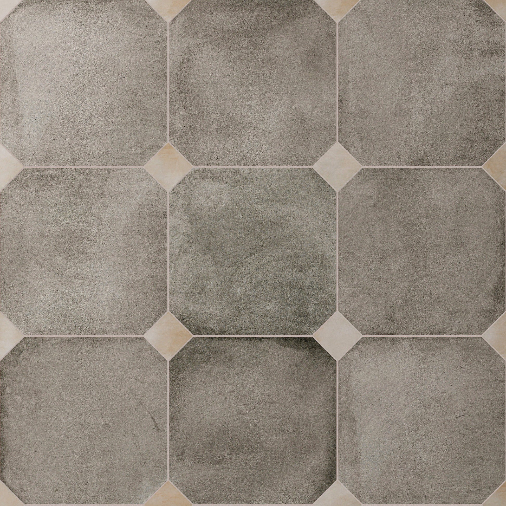 Affinity Tile Laverton Octagon Grafito with Taco Arena 8-in x 8-in Matte Porcelain Cement look Multi-shaped Floor and Wall Tile product image