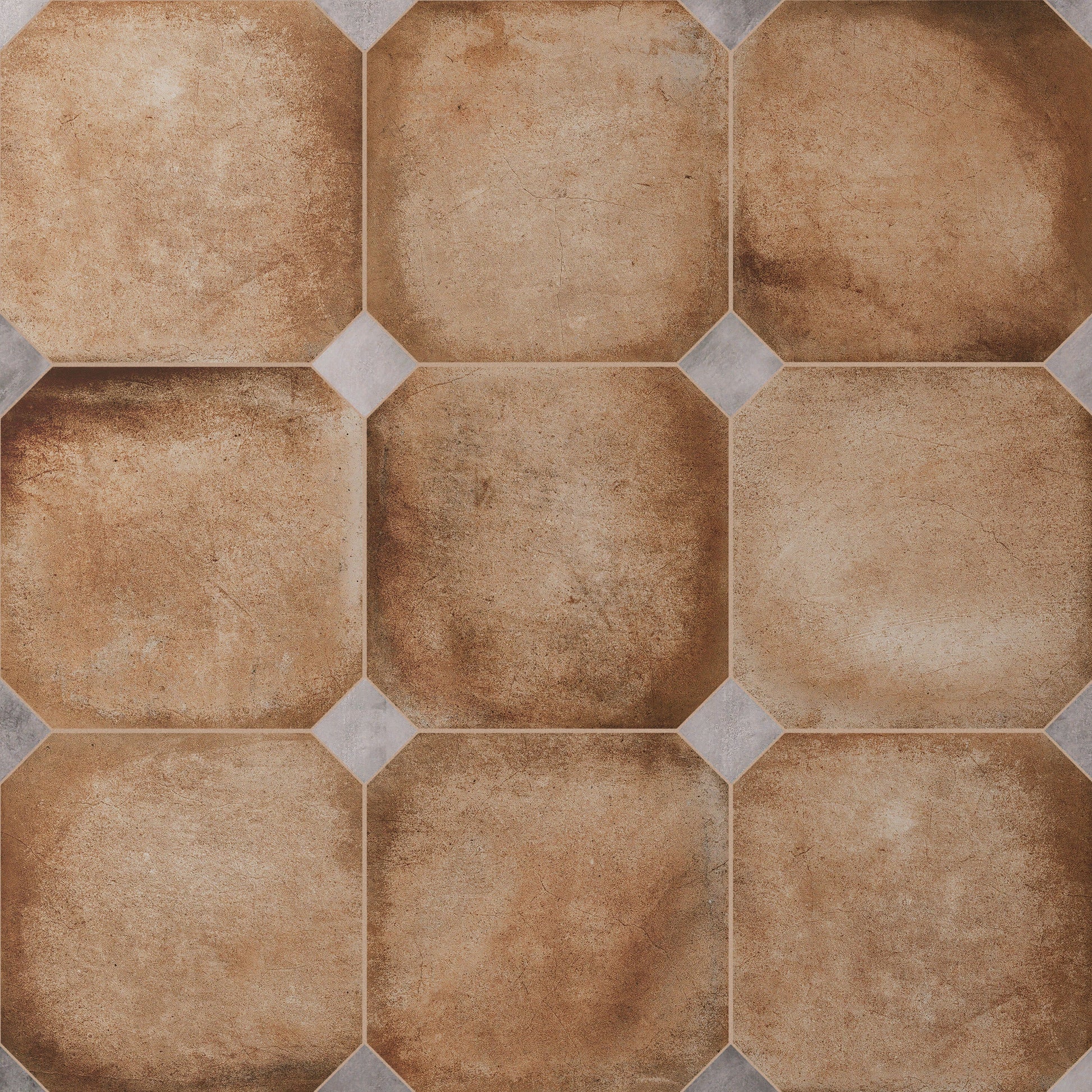 Affinity Tile Laverton Octagon Natural with Taco Gris 8-in x 8-in Matte Porcelain Cement look Multi-shaped Floor and Wall Tile product image