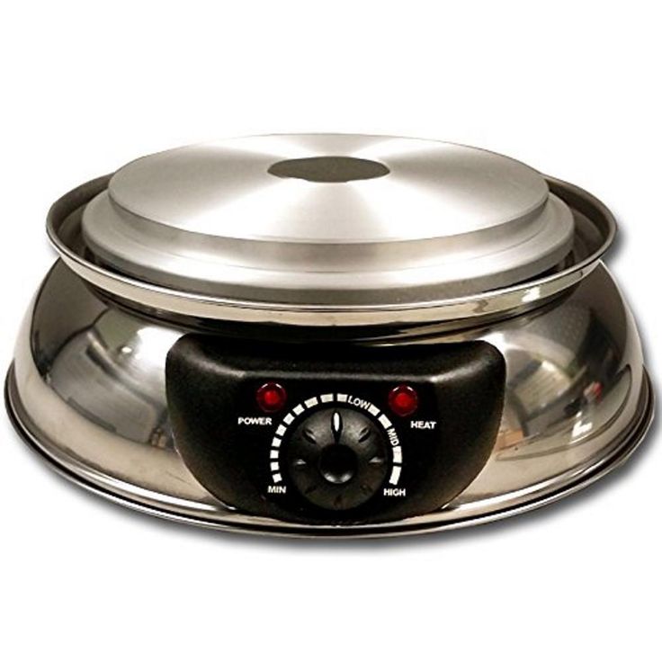 Shabu 7.75 in. Stainless Steel Electric Wok Mongolian Hot Pot with Broiler