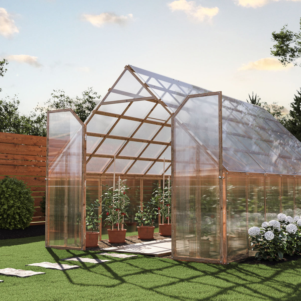 AmeriLux International MultiLite 3-ft x 8-ft Ribbed Clear Polycarbonate Roof Panel, 6mm Multiwall