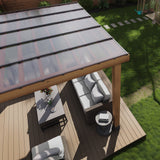 AmeriLux International TOPGAL Multiwall Pergola Roof Panel Kit, 10-ft x 10-ft, Standing Seam, Bronze Polycarbonate