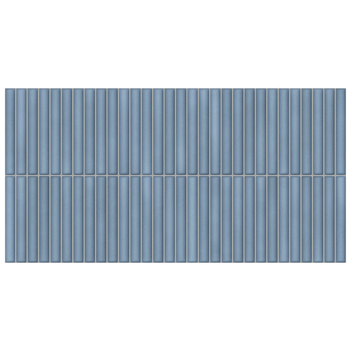 Giorbello Lingot Blue 12-in x 24-in Glazed Porcelain Subway Wall Tile product image