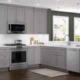 Home Decorators Collection Washington Veiled Gray Plywood Shaker Assembled Vanity Sink Base Kitchen Cabinet Sft Cls 36 in W x 21 in D x 34.5 in H