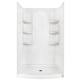 Ovation Curve 30 in. x 48 in. Single Threshold Shower Base in Arctic White - Super Arbor