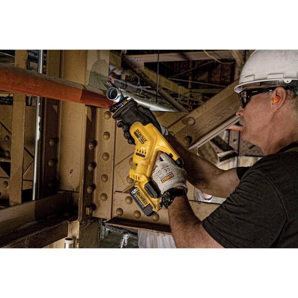 20-Volt MAX Lithium-Ion Cordless Compact Reciprocating Saw with Battery 2Ah, Charger and Kit Bag and Bonus Battery 5.0Ah - Super Arbor