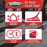 Gardner RV Roof Seam Tape, 4 in x 25 ft Roll