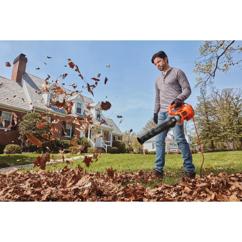 BLACK+DECKER 140 MPH 450 CFM 9 Amp Corded Electric Axial Leaf Blower - Super Arbor