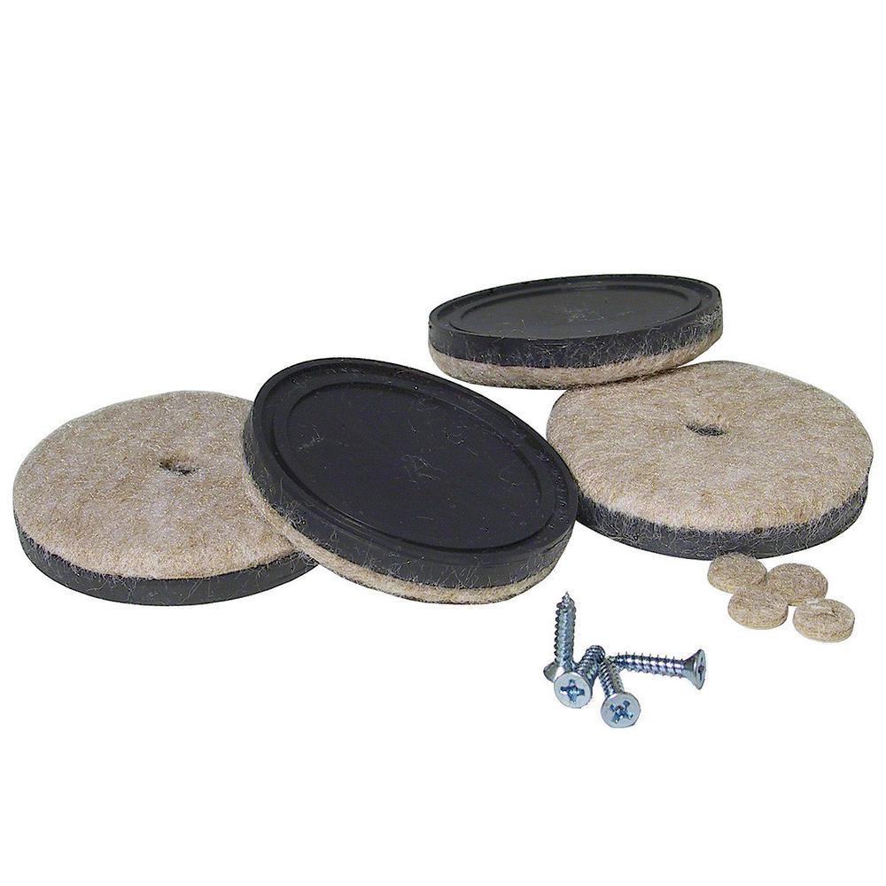 2-1/4 in. Screw-on Felt Pads (4-Pack) - Super Arbor