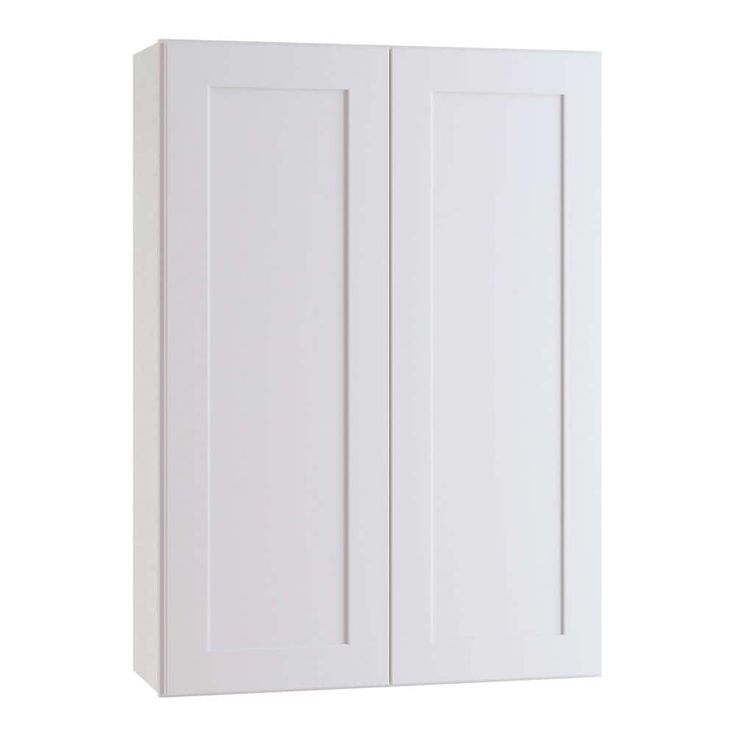 Home Decorators Collection Newport 24 in. W x 12 in. D x 42 in. H Assembled Plywood Wall Kitchen Cabinet in Pacific White with Soft Close