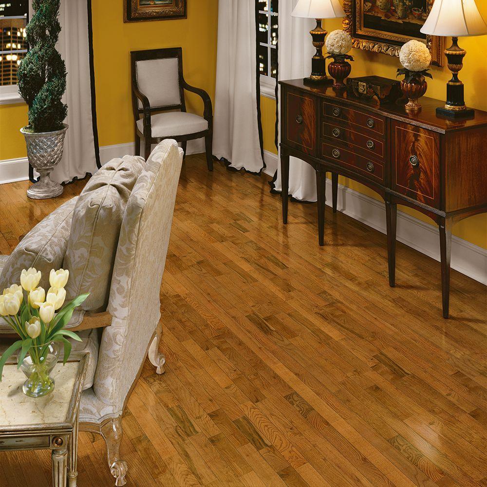 Bruce Plano Oak Gunstock 3/4 in. Thick x 3-1/4 in. Wide x Varying Length Solid Hardwood Flooring (22 sq. ft. / case) - Super Arbor