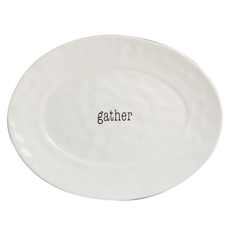 It's Just Words Multi-Colored 16 in. x 12 in. Ceramic Oval Platter