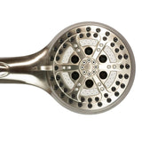6-spray 7 in. Dual Shower Head and Handheld Shower Head with Low Flow in Brushed-Nickel