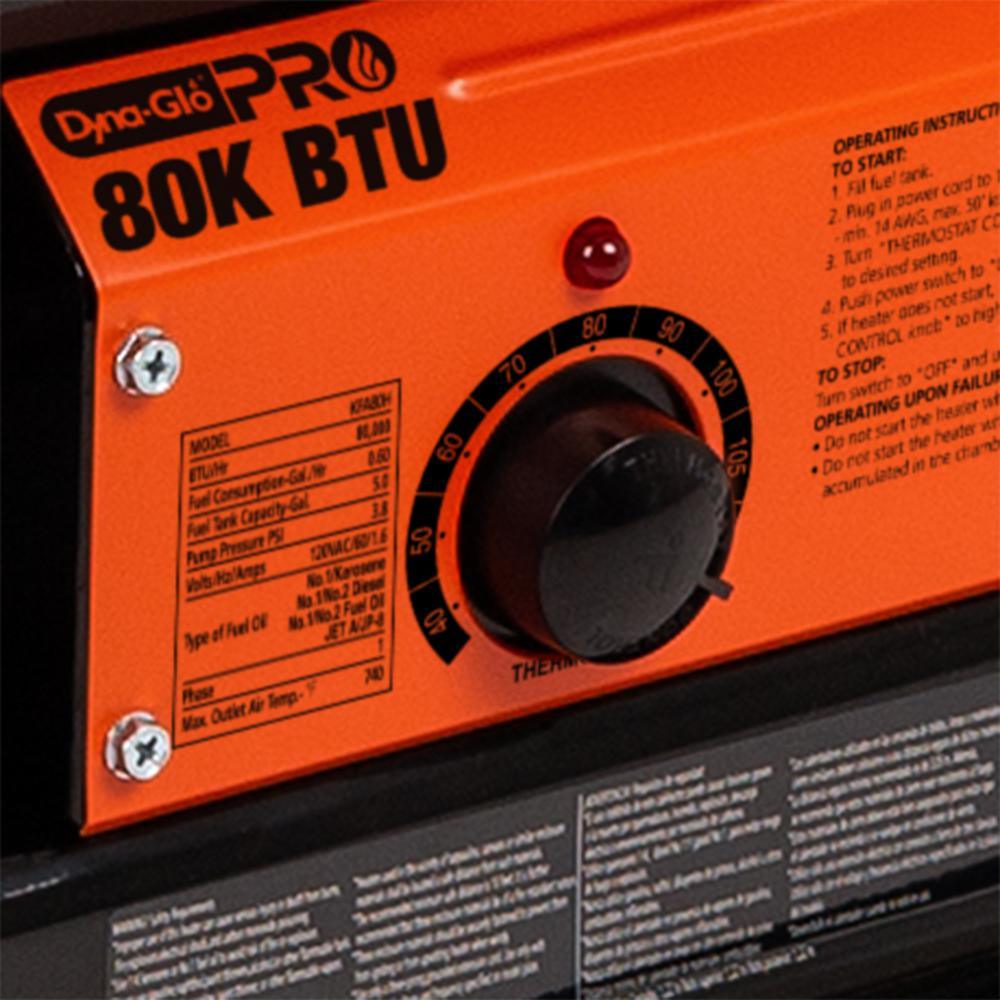 80K BTU Forced Air Kerosene Portable Heater - Super Arbor
