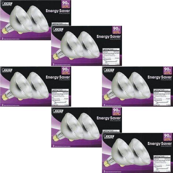 Feit Electric 70-Watt PAR38 Dimmable Energy Saver Halogen Flood Light Bulb, Warm White 3000K (12-Pack)