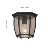 Portfolio 7.68-in W Matte Black Outdoor Flush Mount Light
