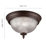 Project Source 11-in Painted Oil-Rubbed Bronze Traditional Flush Mount Light