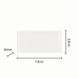 Elida Ceramica 4x8 Super White Glass 4-in x 8-in Glossy Glass Subway Wall Tile