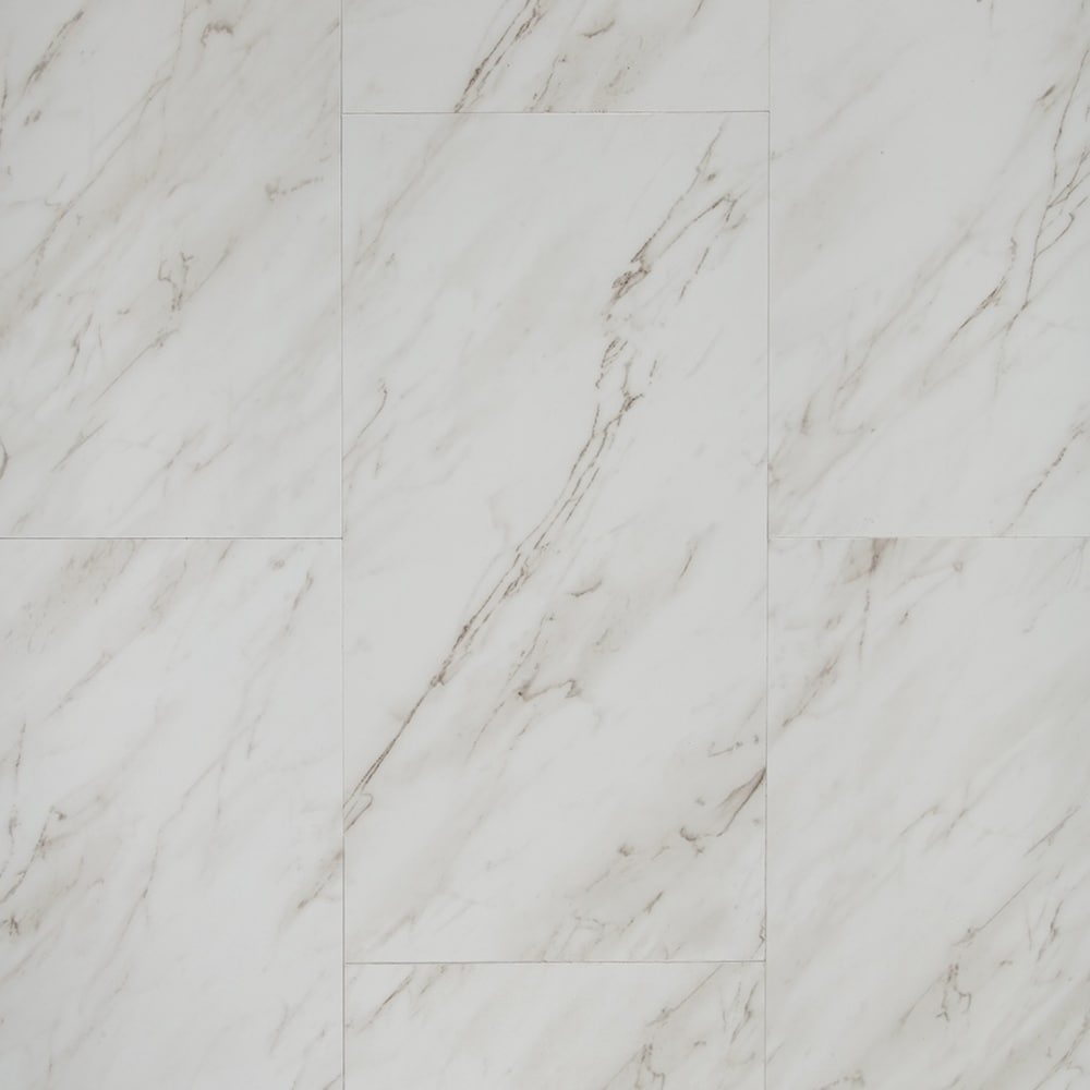 Style Selections Grecian Marble 12-in x 24-in Groutable Water-Resistant Peel-and-Stick Luxury Vinyl Tile Flooring, 2-sq ft Piece